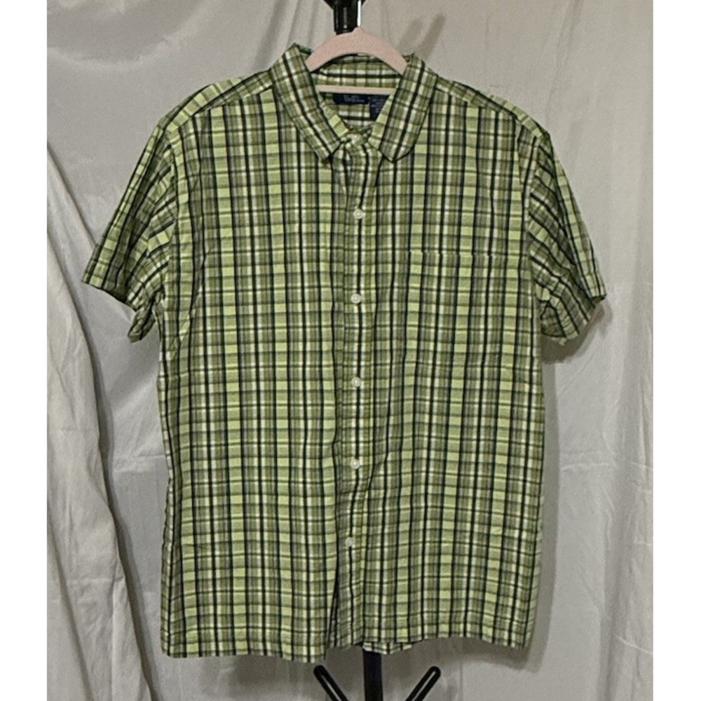 Authentic Graphite Clothing Boys Shirt Size XL 20‎ Green Plaid Pocket